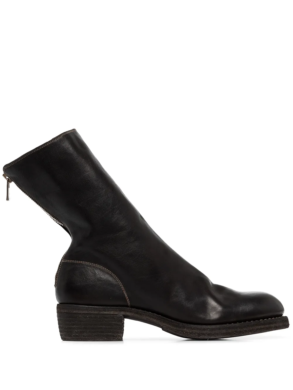 

Guidi soft leather mid-calf boots - Black