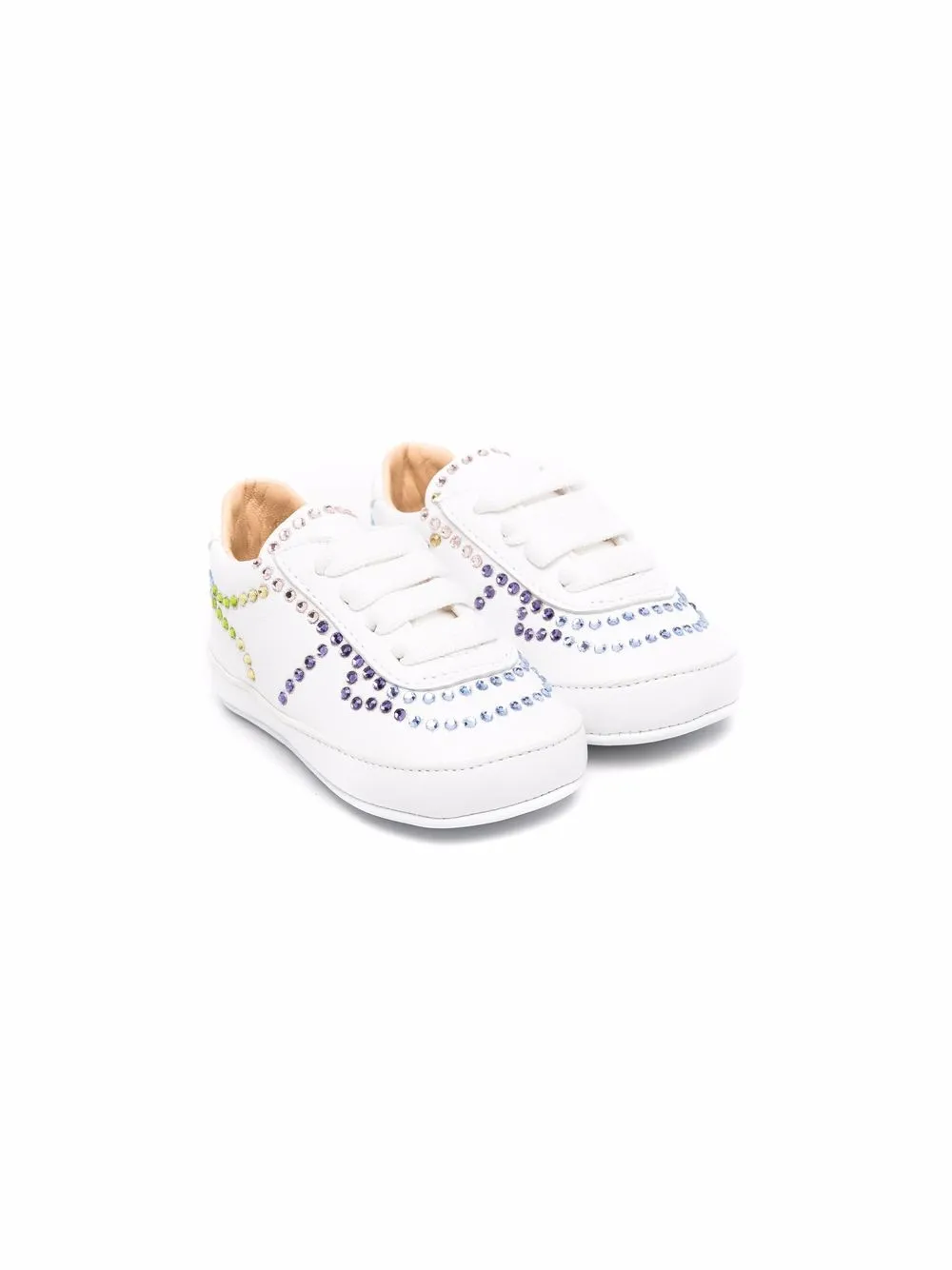 

Philipp Plein Junior crystal-embellished sneakers - White