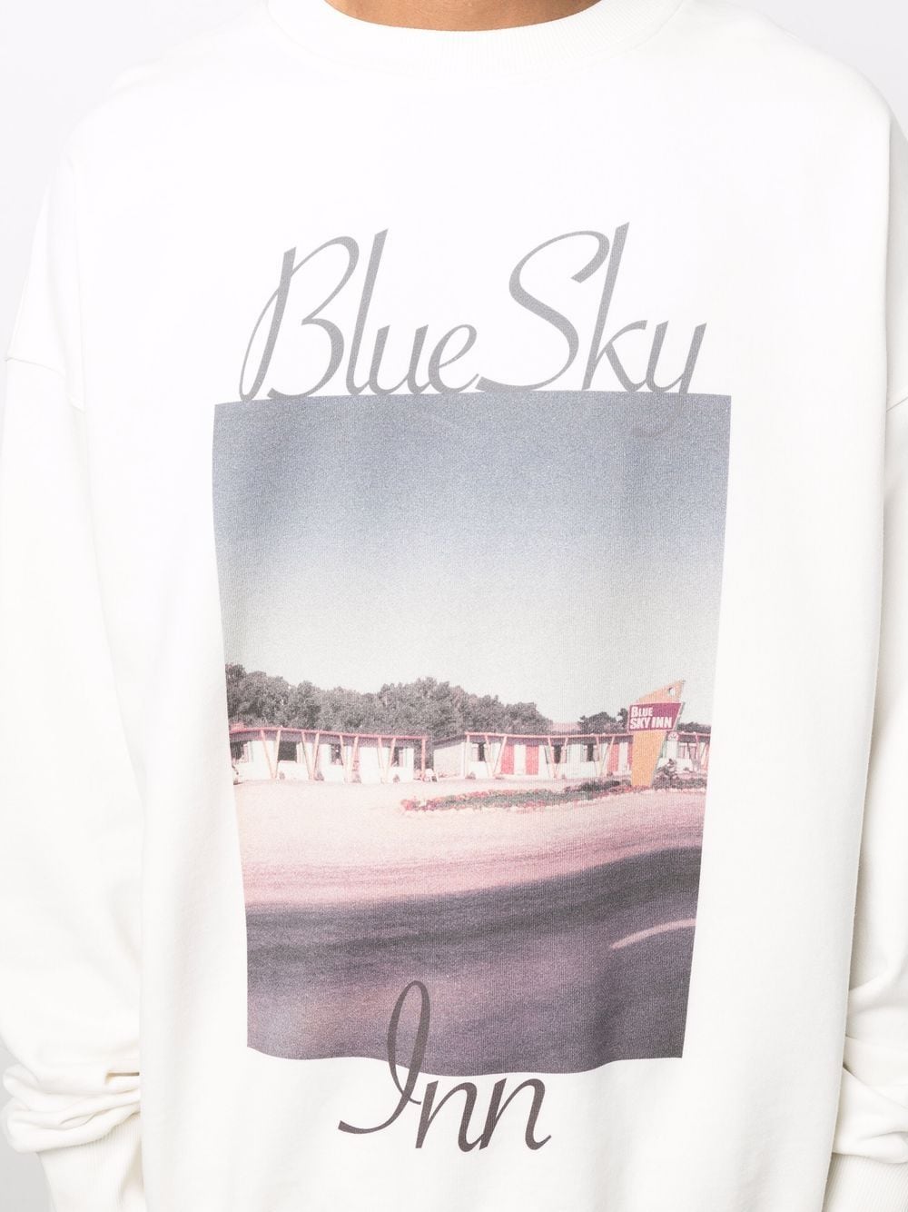 Shop Blue Sky Inn Retro Print Logo Sweatshirt In Neutrals