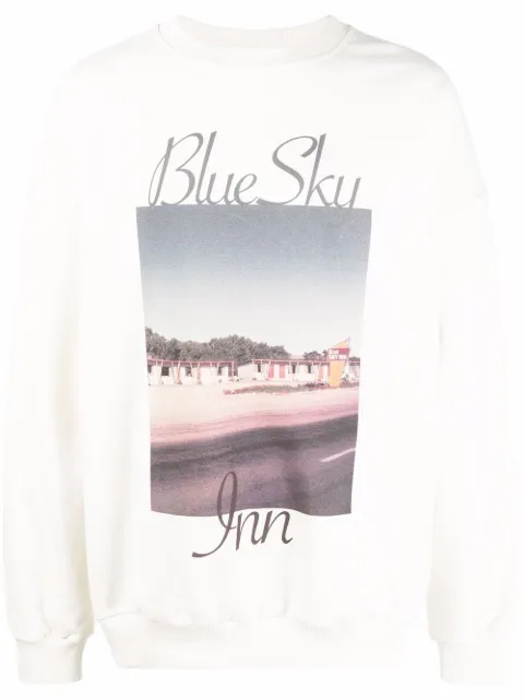 BLUE SKY INN retro print logo sweatshirt