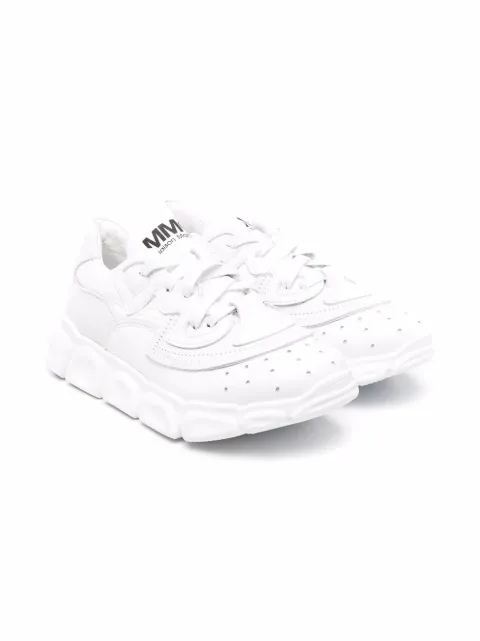 MM6 Maison Margiela Kids Tênis cano baixo de couro