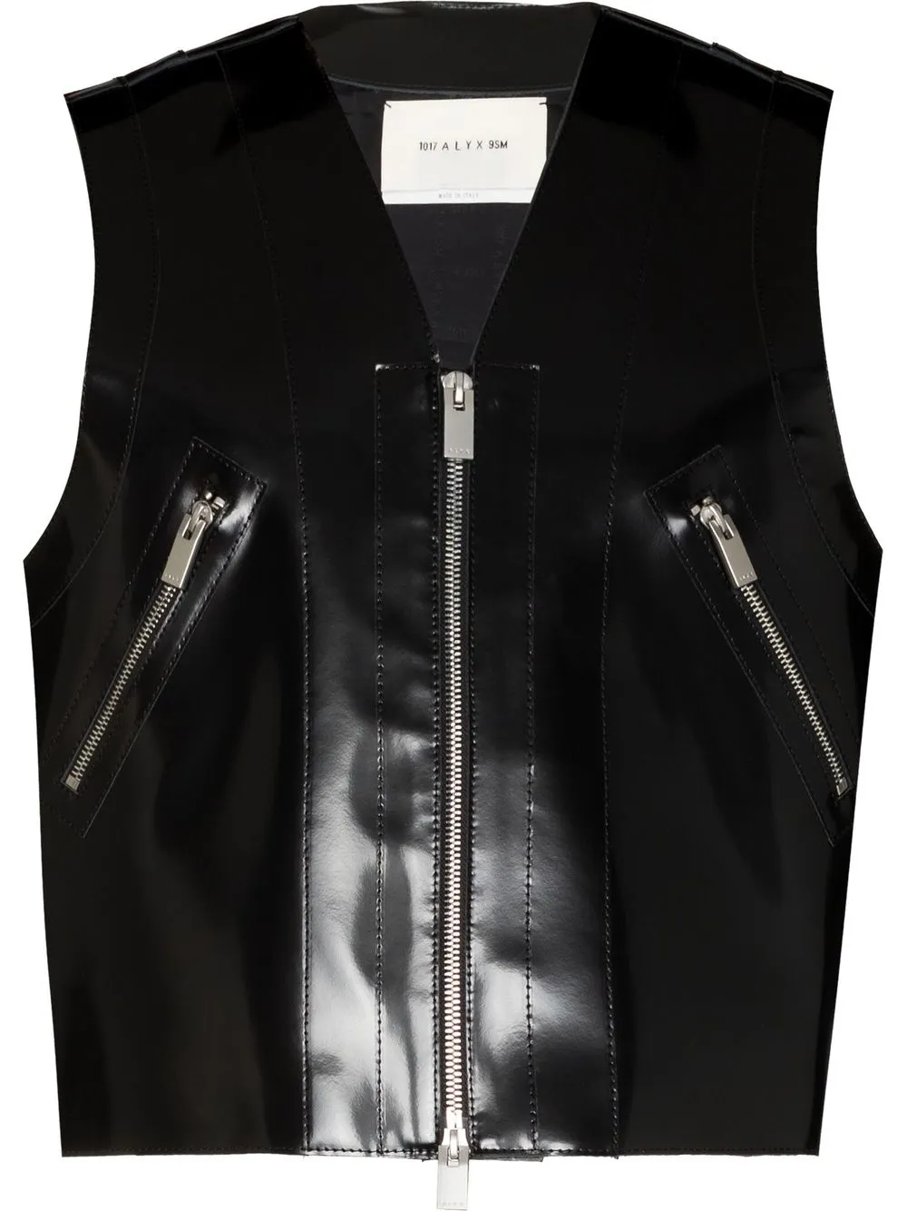 

1017 ALYX 9SM zip-up leather vest - Black