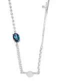 SWEETLIMEJUICE mix chain cross-detail necklace - Silver