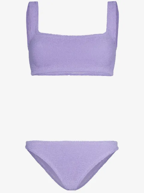 Hunza G Xandra crinkle-effect bikini