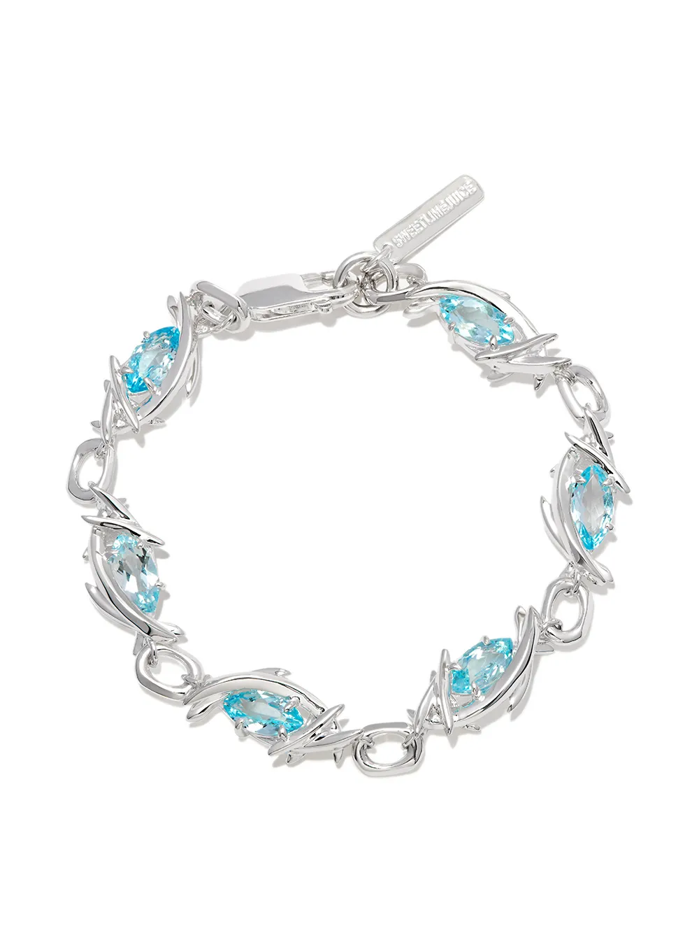 

SWEETLIMEJUICE Navette topaz bracelet - Silver