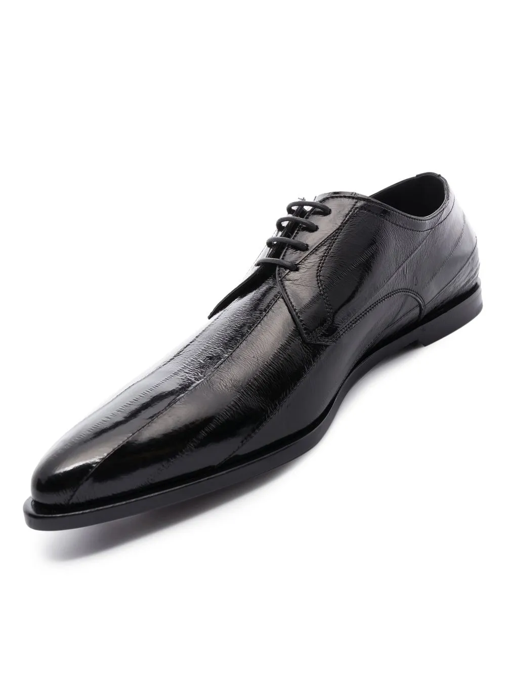 Shop Dolce & Gabbana Point-toe Derby Shoes In Black