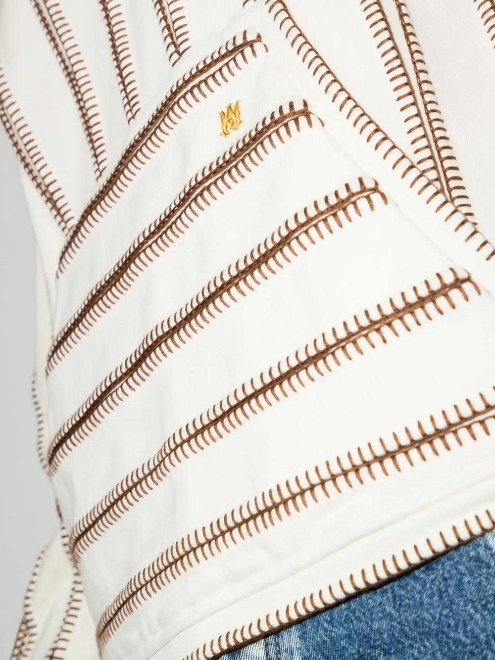 AMIRI Sweater met contrasterend stiksel Beige