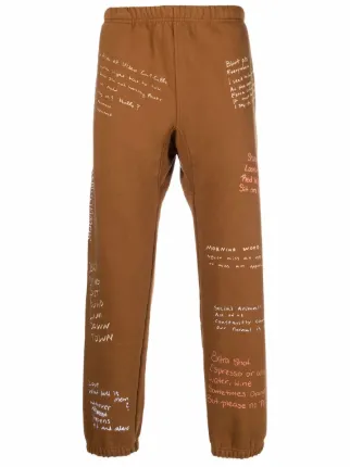 Pleasures all-over Slogan Print Joggers 