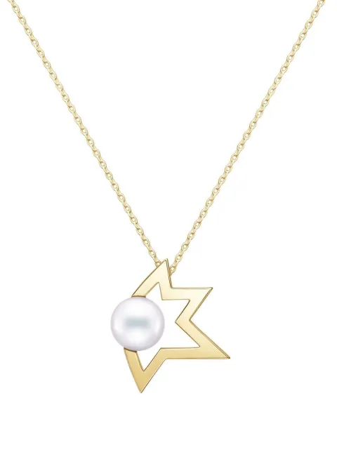 TASAKI 18kt yellow gold Collection Line Comet Plus pearl pendant necklace