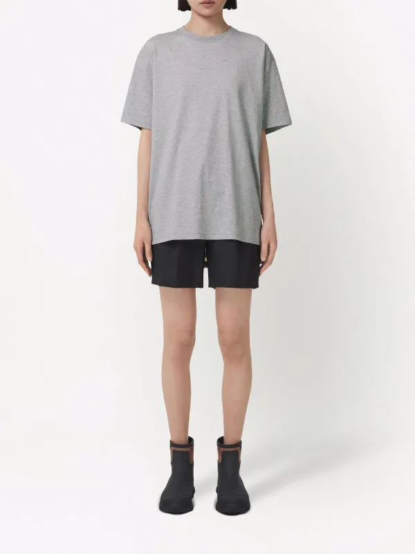 Tシャツ・カットソー BURBERRY Women Tunic Tops 8104886 B7078 Grey Burberry check-panel T-shirt | Grey | FARFETCH