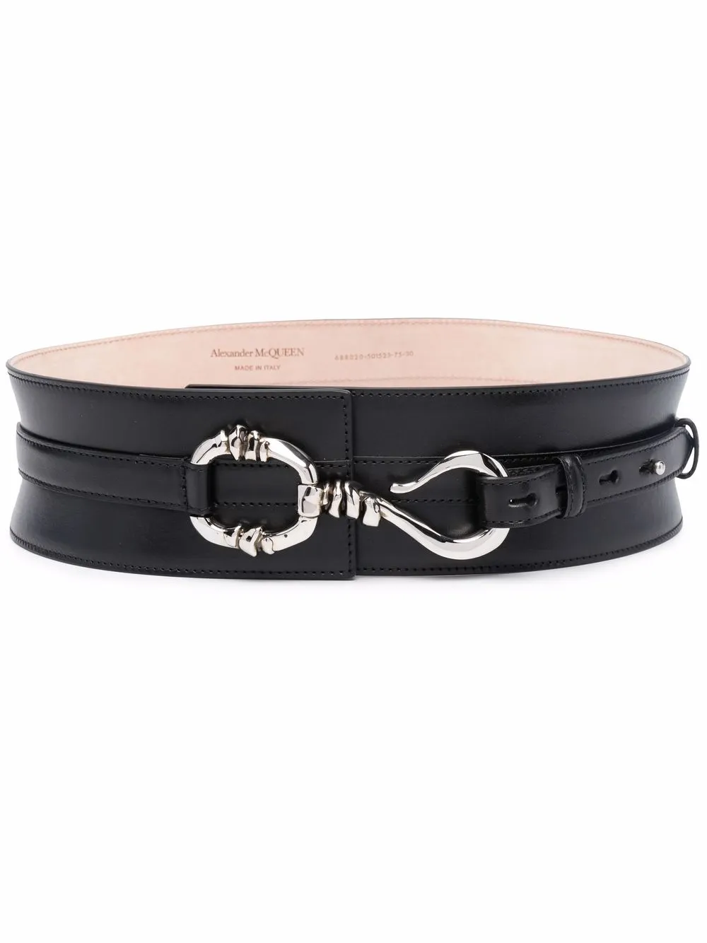 Alexander McQueen Black Leather Belt ベルト-