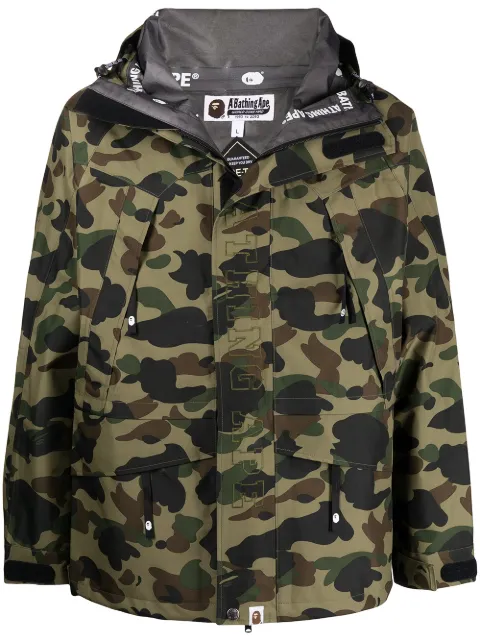 A BATHING APE® camouflage-print zip-up jacket