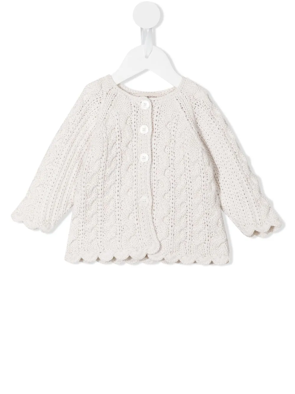 

Cashmirino Coco cable-knit alpaca cardigan - White