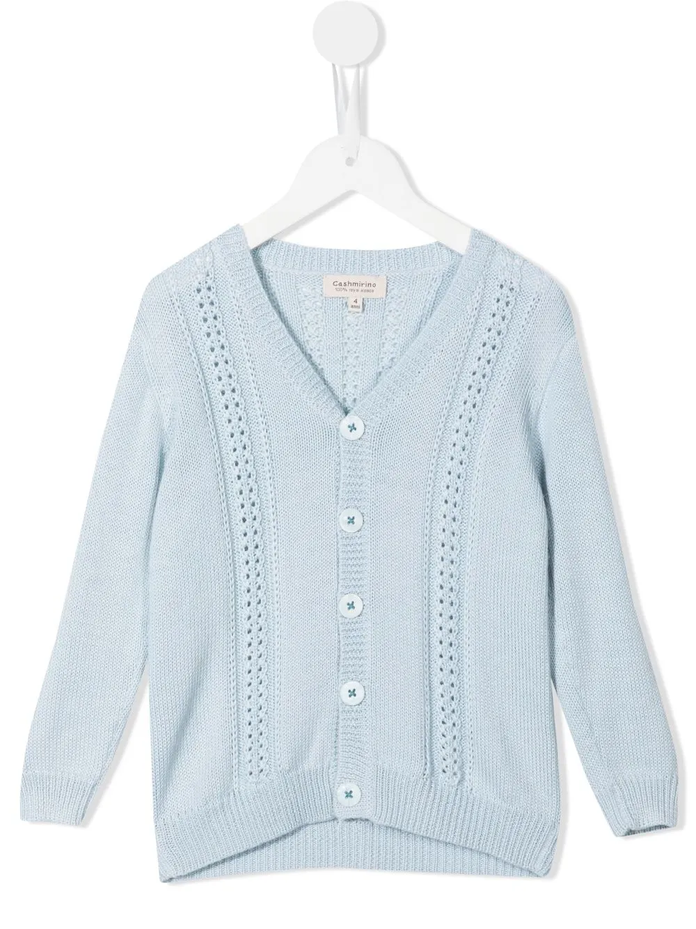 

Cashmirino open-knit alpaca cardigan - Blue