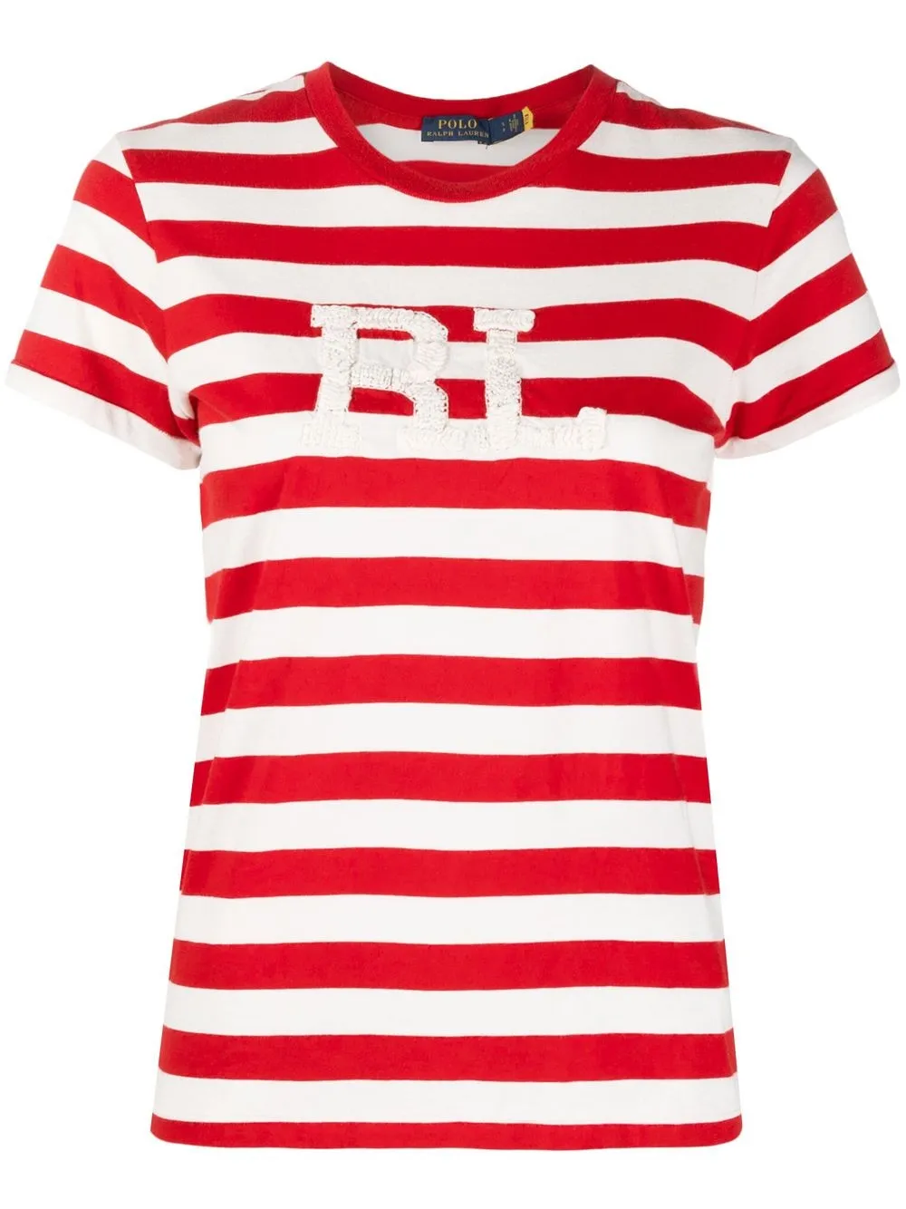 

Polo Ralph Lauren logo-embroidered striped shirt - White