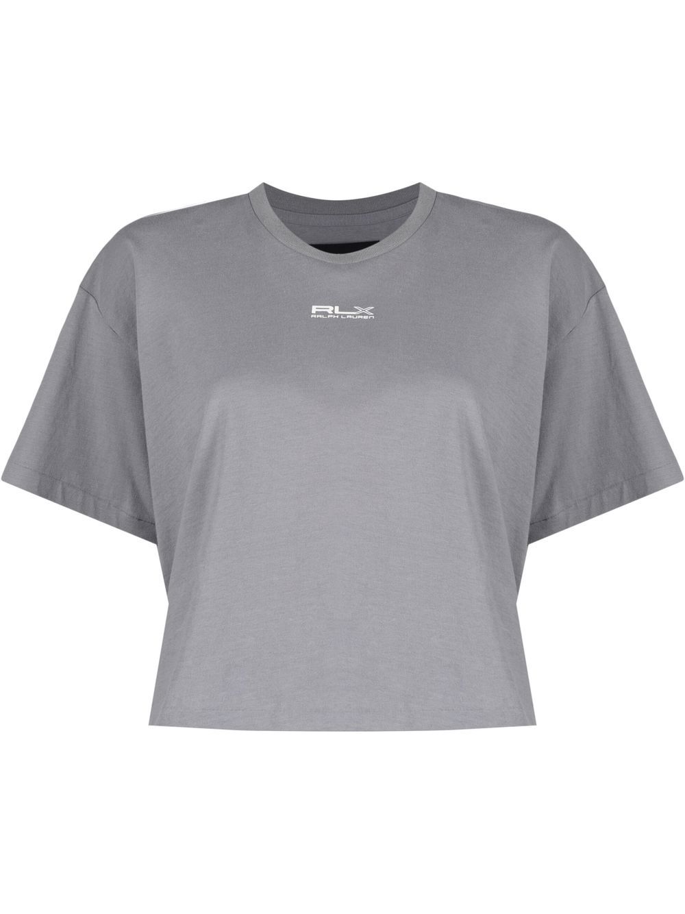 RLX Ralph Lauren logo print cropped T-shirt - Grey