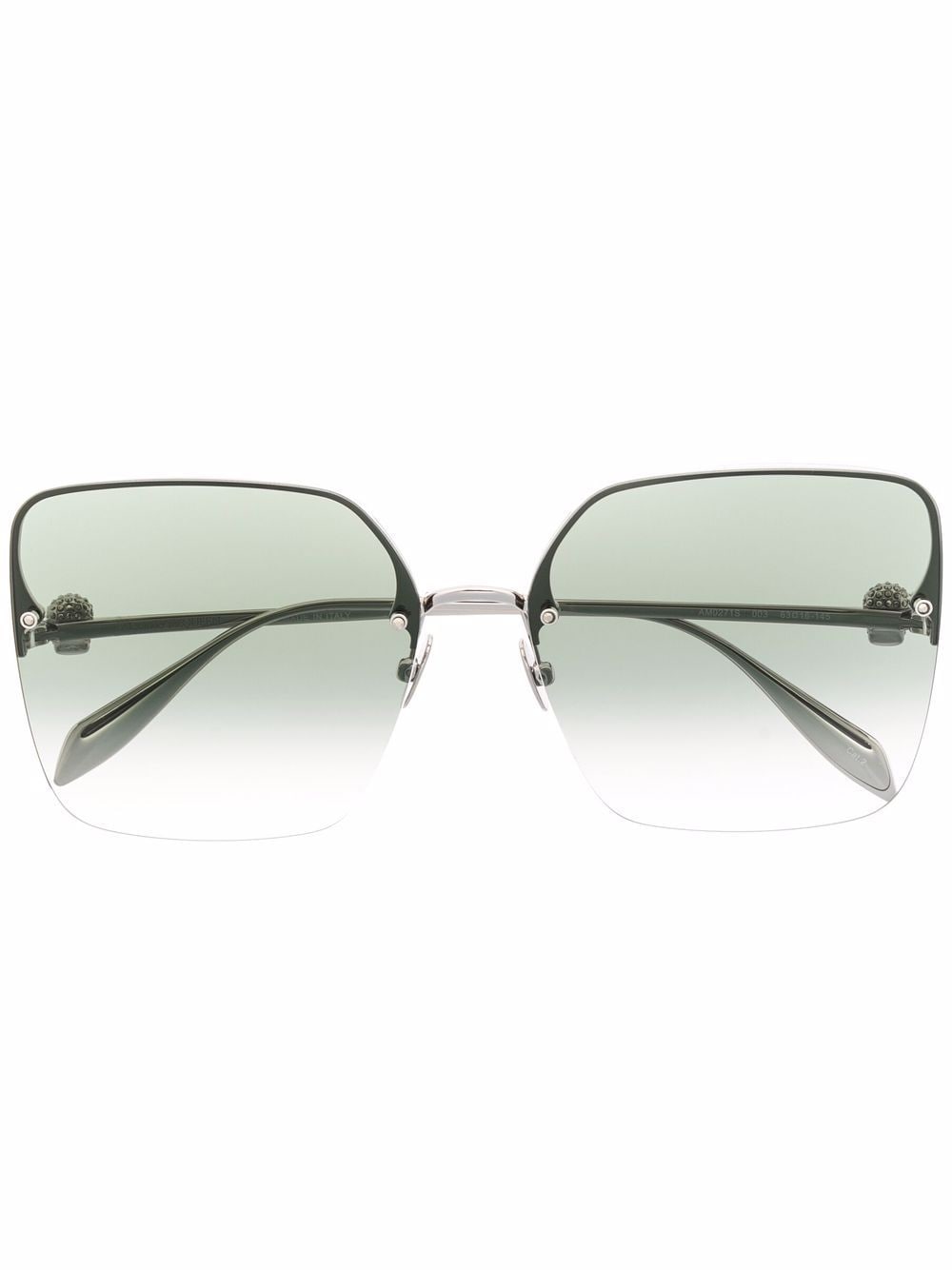 

Alexander McQueen Eyewear lentes de sol con armazón cuadrada oversize - Plateado