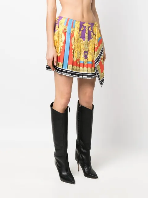 Versace Pleated Scarf Mini Skirt - Farfetch