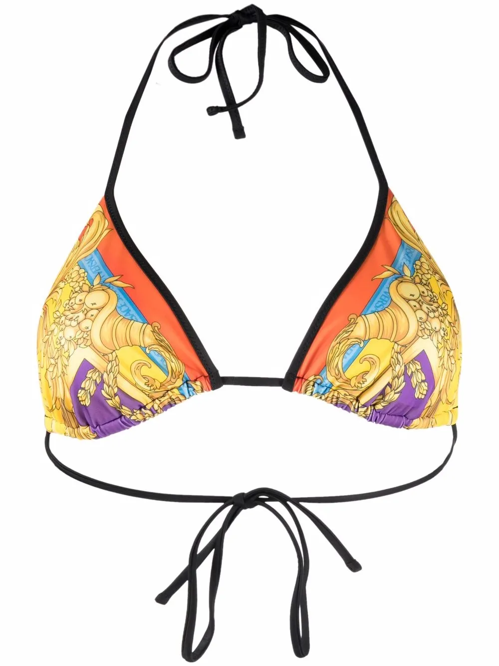 

Versace top de bikini triangular reversible - Amarillo