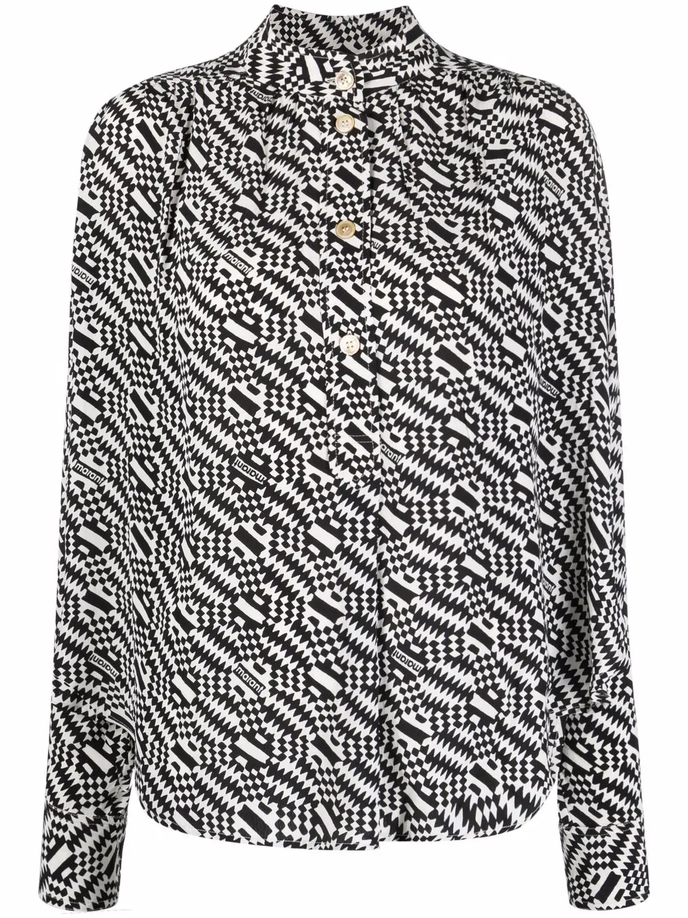 

Isabel Marant Étoile blusa con estampado gráfico - Negro