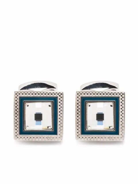 Tateossian crystal-embellished square cufflinks 