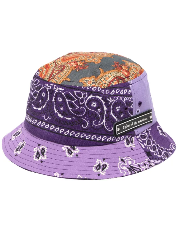 purple bandana bucket hat