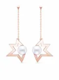 TASAKI 18kt rose gold Collection Line Comet Plus pearl drop earrings - Pink