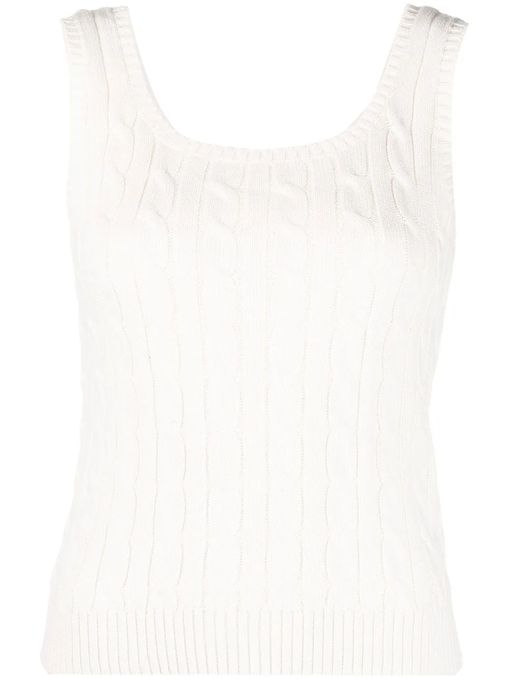 cable-knit scoop-neck top
