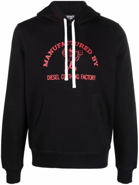 Diesel Crack-print pullover hoodie