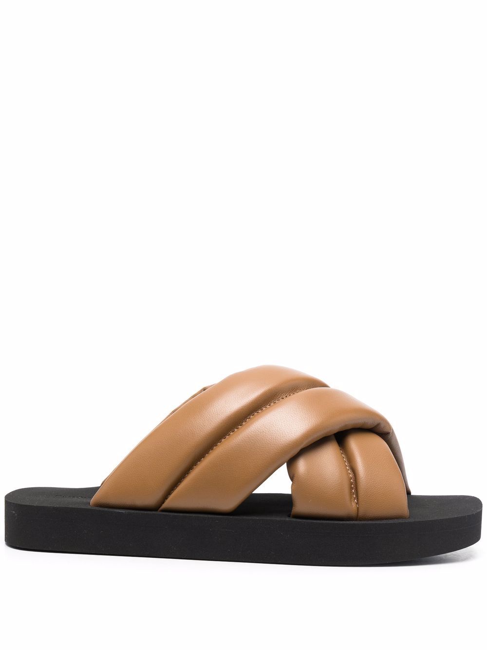 

Proenza Schouler padded crossover-strap slides - Brown