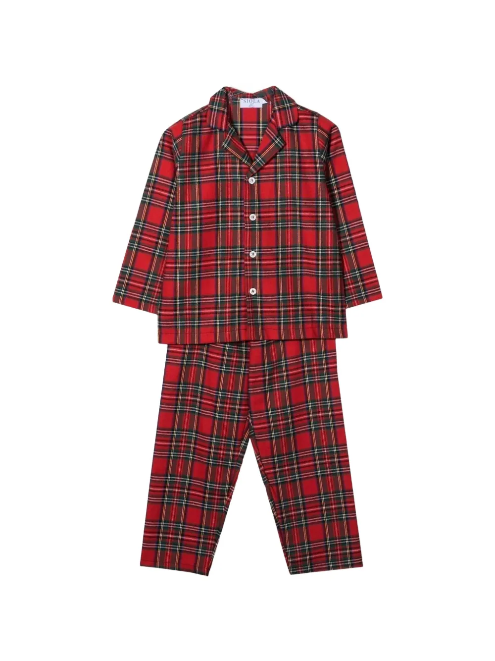 Siola tartan-check pajamas - Rot