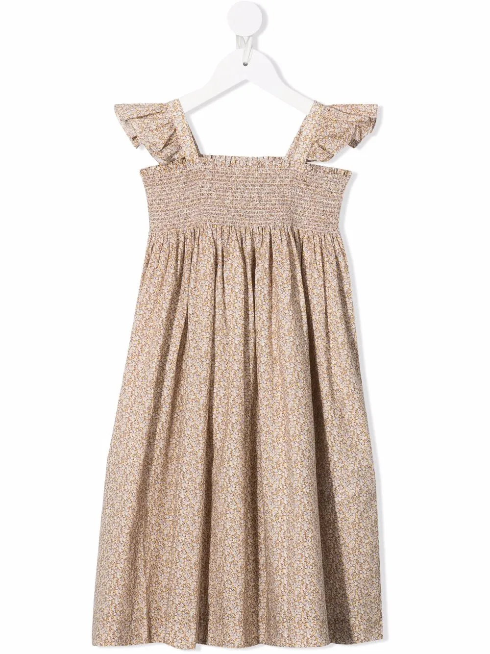 

Bonpoint floral-print smocked dress - Neutrals