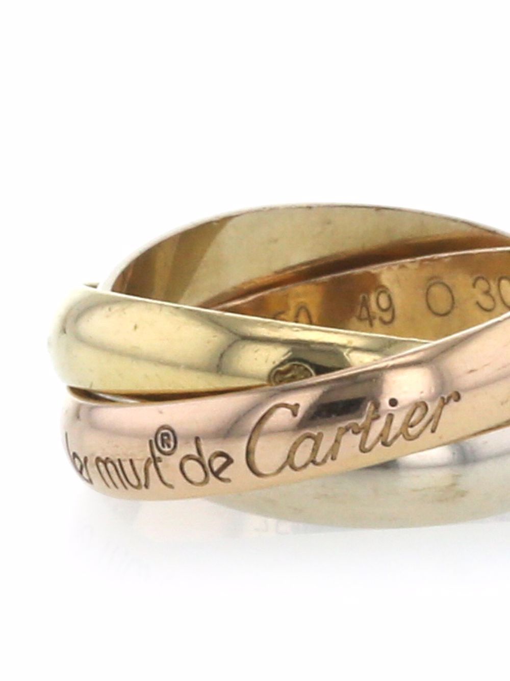 фото Cartier pre-owned 18kt gold trinity medium ring