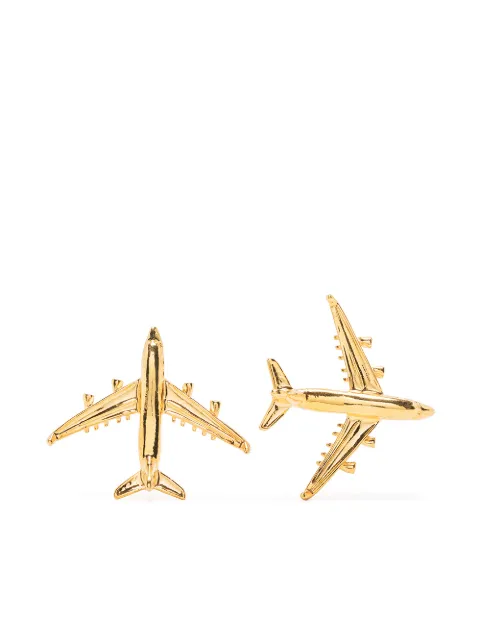 Natia X Lako Airplane brass earrings