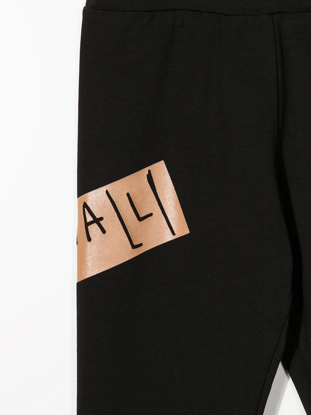  Roberto Cavalli Junior Schmale Jogginghose Mit Logo Print   Schwarz 