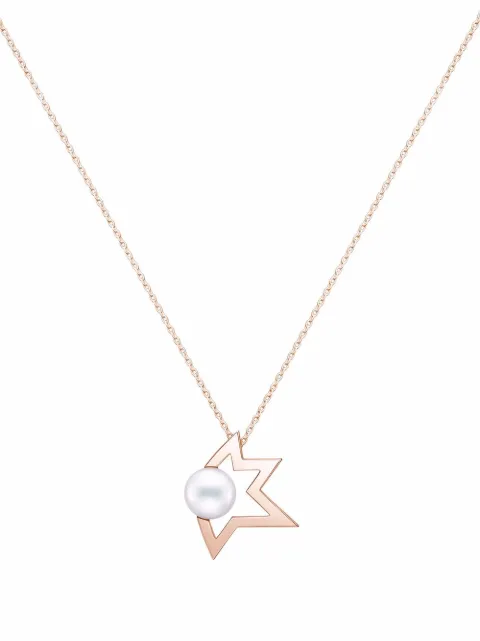 TASAKI 18kt rose gold Collection Line Comet Plus pearl pendant necklace