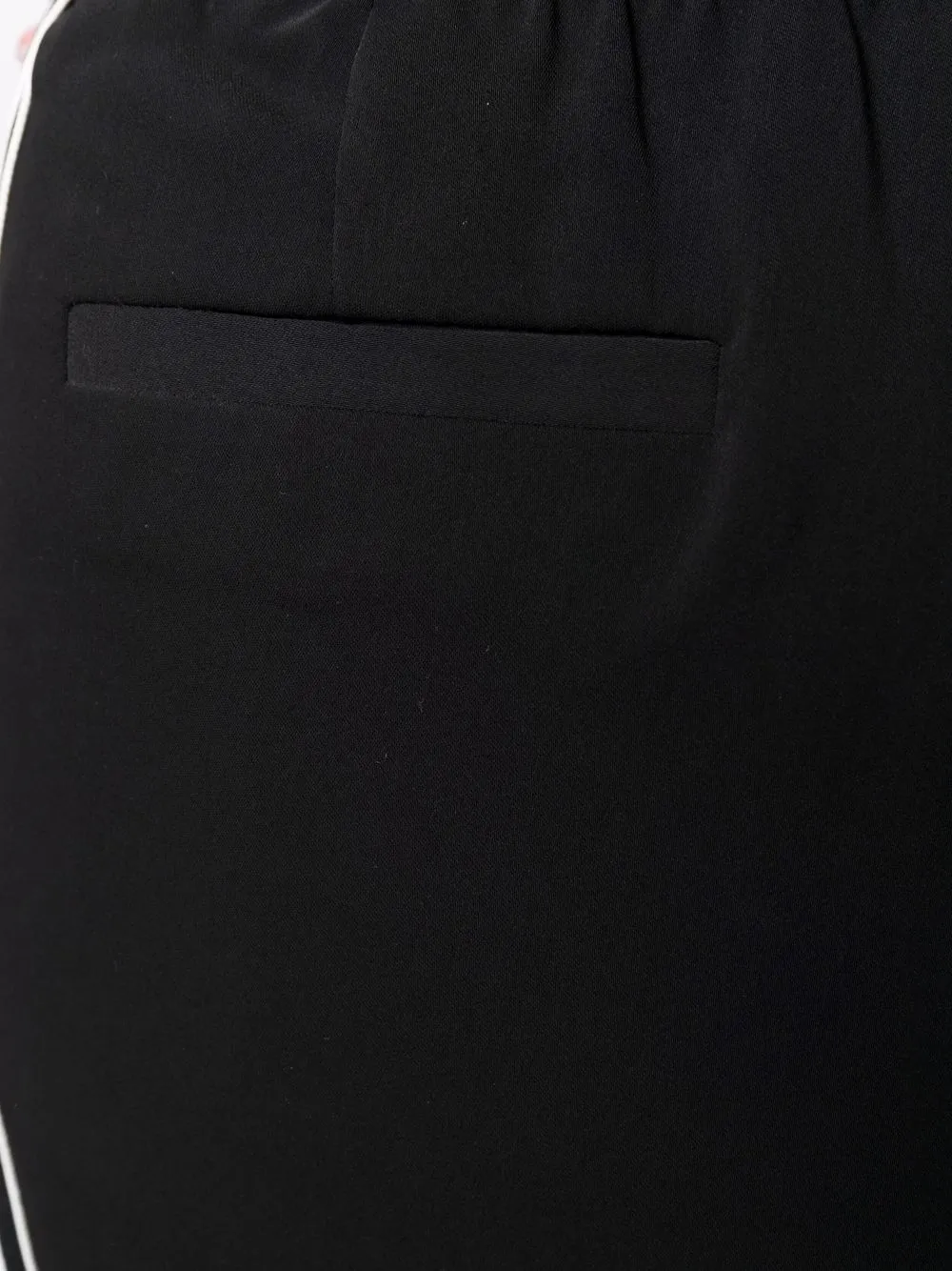 Shop Ralph Lauren Striped Tapered Trousers In Schwarz