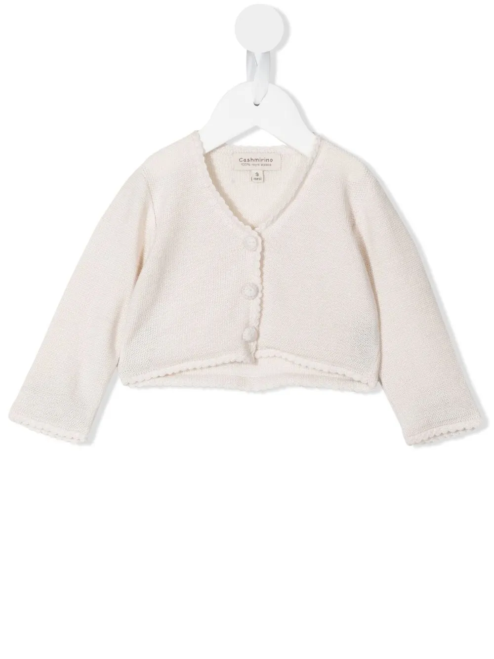 

Cashmirino Gabrielle fine-knit cardigan - White