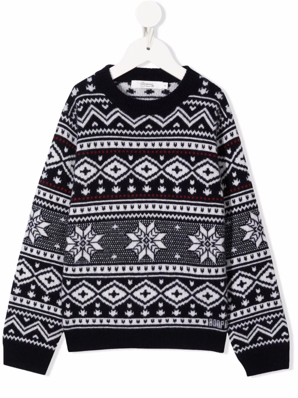 

Bonpoint intarsia-knit fair-isle jumper - Blue