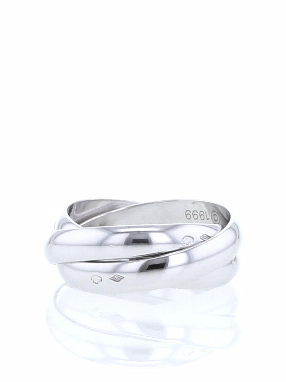 фото Cartier кольцо trinity из белого золота