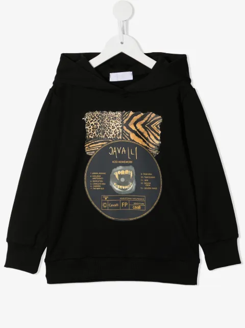 Roberto Cavalli Junior animal-print long-sleeved hoodie