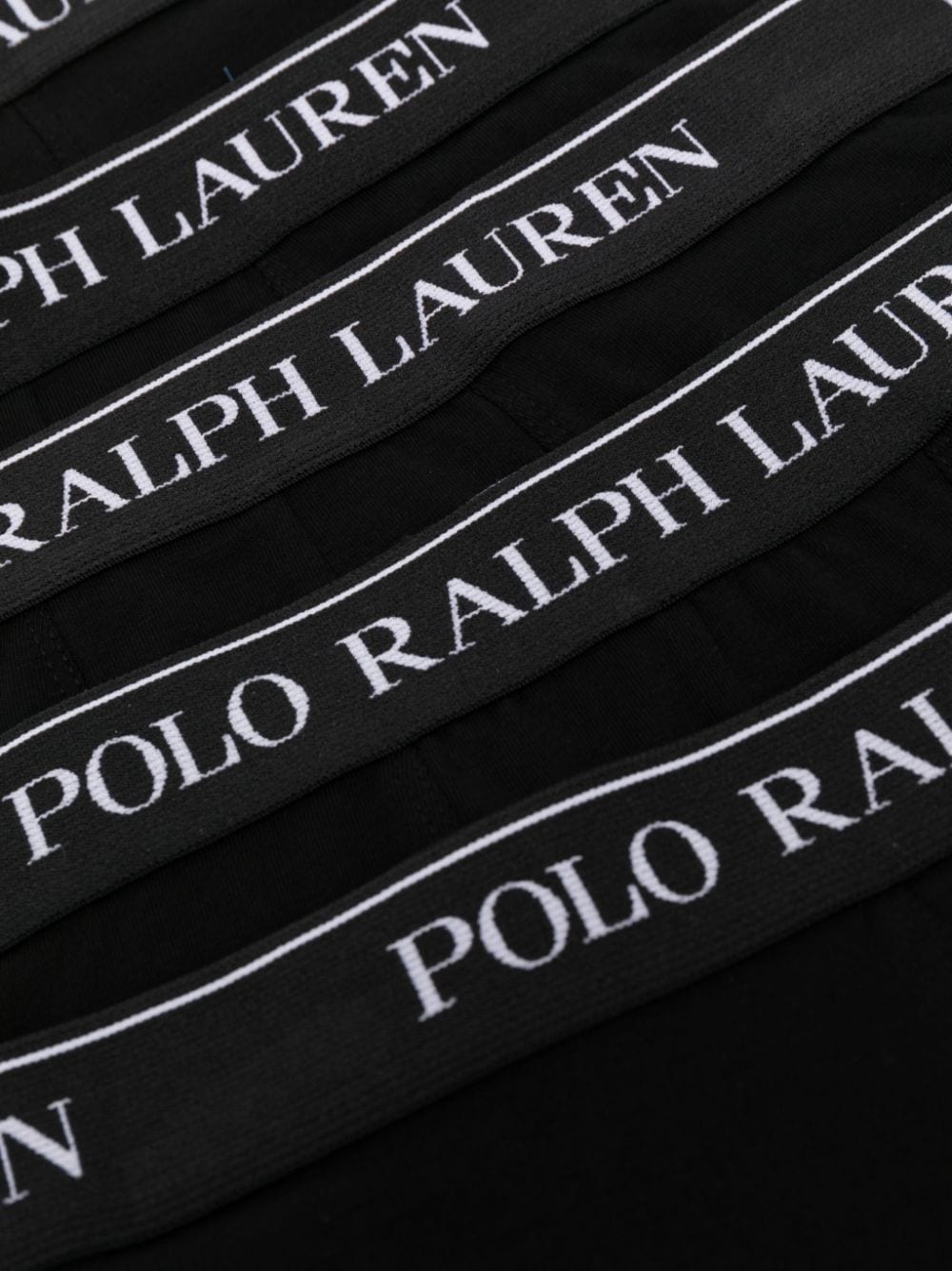 Shop Polo Ralph Lauren Logo-waist Boxers (set Of Five) In Black