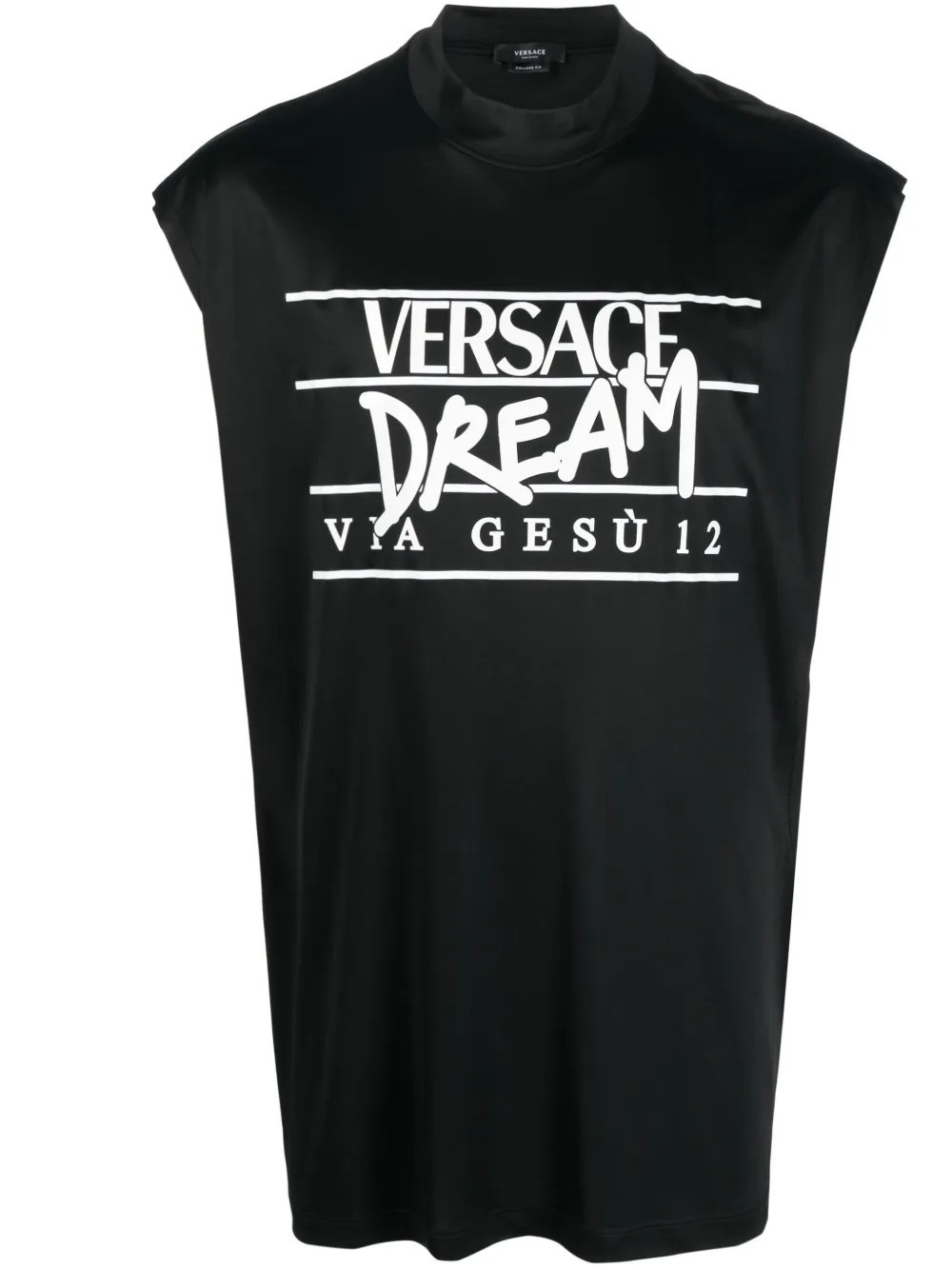 

Versace playera con eslogan estampado - Negro