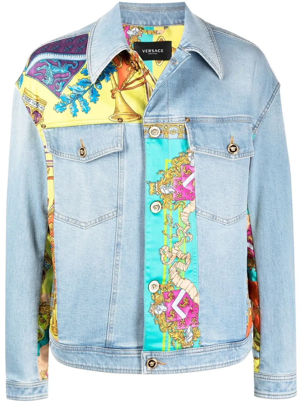 Readymade floral-print Patchwork Denim Jacket - Farfetch