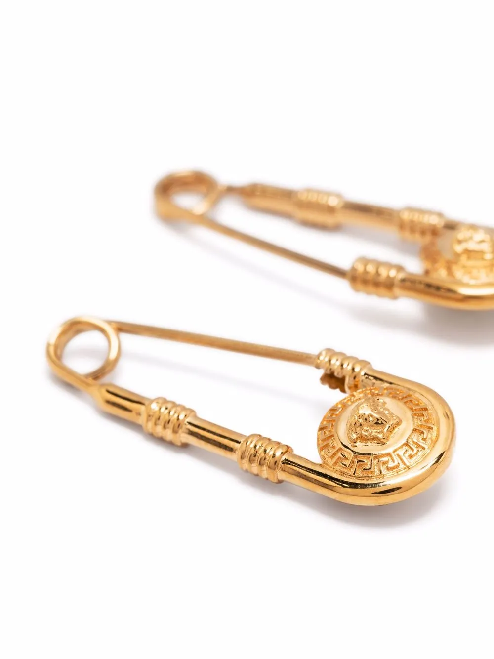 Oversized Safety Pin Earring Gold / Single