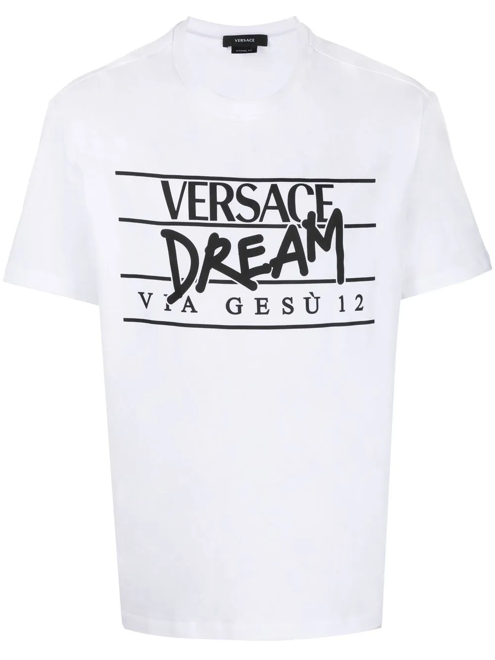 

Versace playera manga corta con logo estampado - Blanco