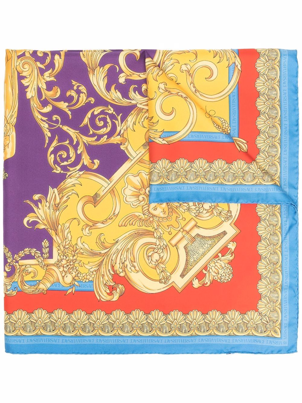 baroque pattern-print scarf