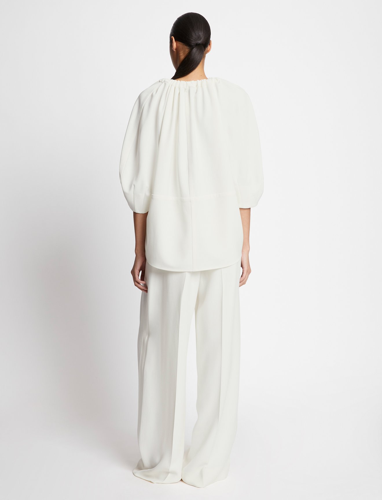 Matte Crepe V-Neck Top #3