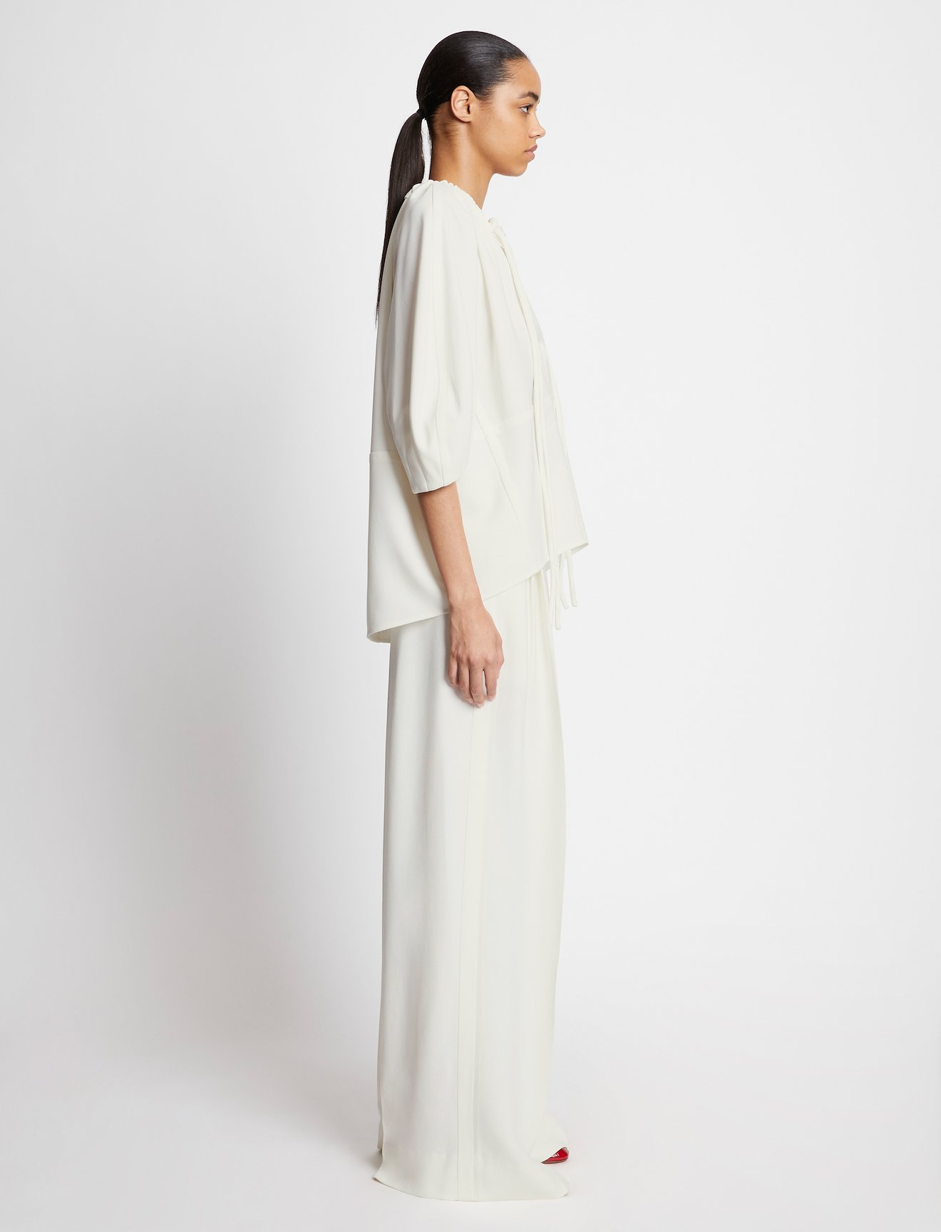 Matte Crepe V-Neck Top #2