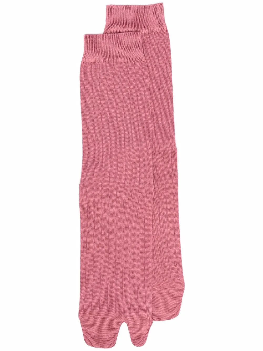 

Maison Margiela Tabi-toe ribbed-knit socks - Pink